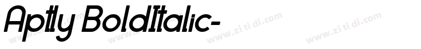 Aptly BoldItalic字体转换